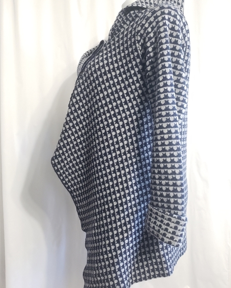 A. IDA houndstooth sweater wrap cardigan - Picture 5 of 8